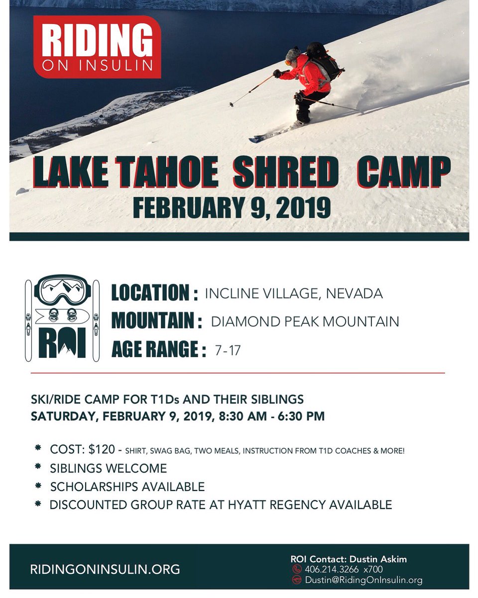 New event in our back yard. Feb 9th in Lake Tahoe. Put on by @ridingoninsulin ! #diabetes #T1D #t1dcommunity #sports