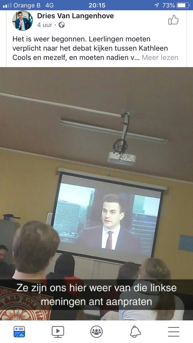 ThomasVerhoeve's tweet photo. Ik ben Dries. Mijn bron voor een debat is Snapchat. Wat is Dries slim. 👍 https://t.co/n4WXI8N3hM