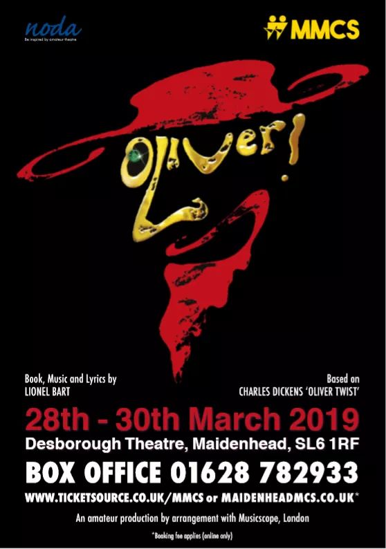 Info_Mmcs's tweet photo. Box office is now open!! MMCS production of Oliver 28th - 30th March. Visit https://t.co/oTD6PHcCbf for more details. #Maidenhead @desborotheatre @EnjoyMaidenhead https://t.co/VWnUWJ1dF2