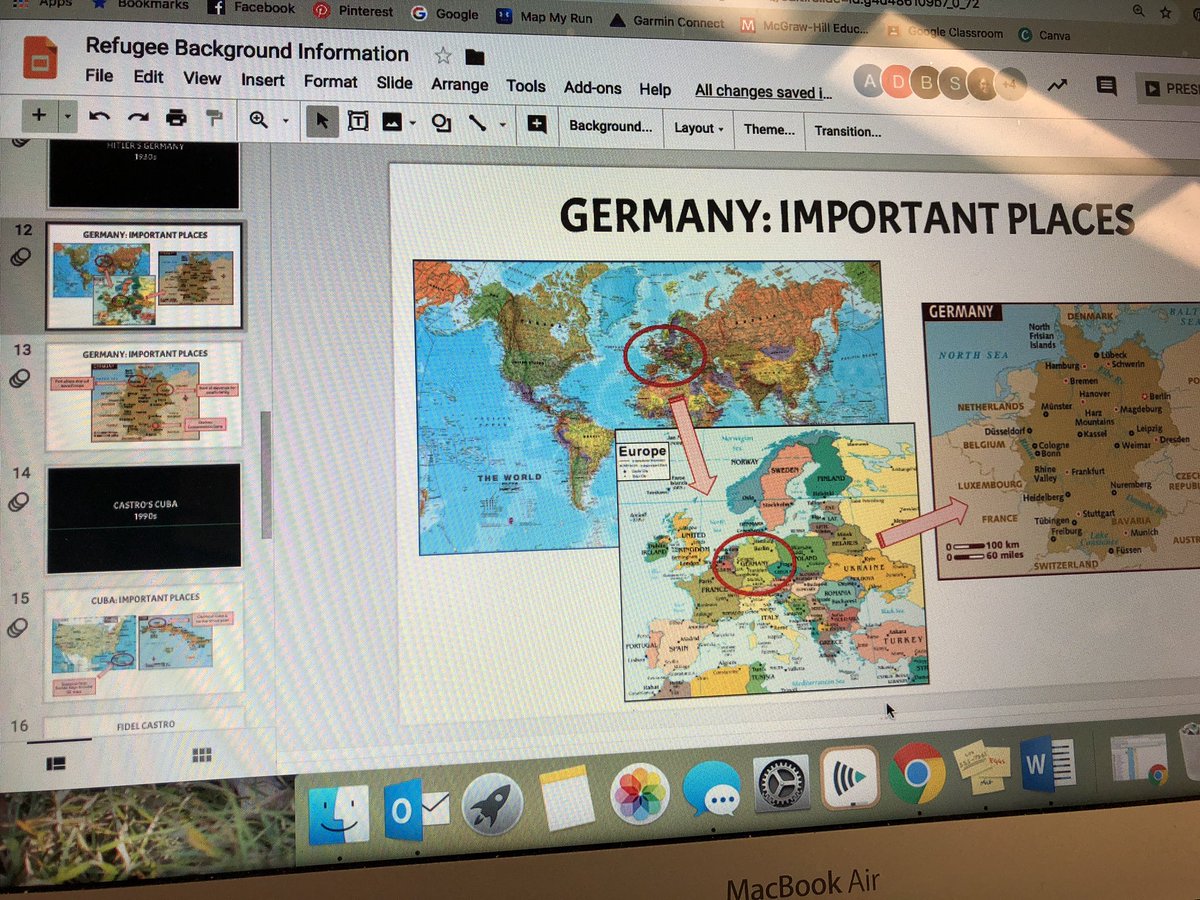 ReyesRamblings's tweet photo. We’ve found Germany, Cuba, & Syria on maps. We’ve talked basic historical context. We’ve read the first chapter of Josef’s, Isabel’s, and Mahmoud’s stories. We are ready to learn more & track their timelines! Hour 4 is excited for more of Refugee by @AlanGratz! #allschoolread https://t.co/lZYm6z8UJ3