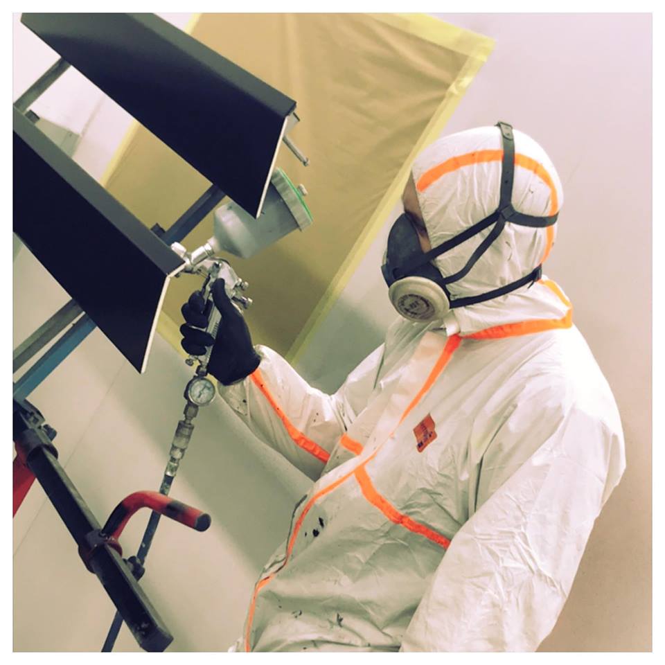 coastvwcampers's tweet photo. What a busy week we've had at Coast VW. Here is James just finishing of the primer coats on the final panels for custom paint work on VW T3 syncro. Happy weekend folks! :) #vwt25 #vwt3 #syncro #t25 #t3 #vwsyncro #t3syncro #vwlife #dublife #vanlife #overlander #vwoverlander https://t.co/n2VPkNSKUK