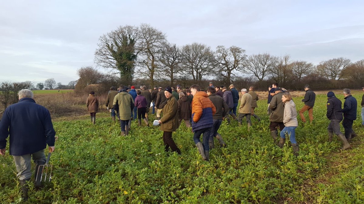 Some more fantastic talks at the #CoverCrop Demo Meeting today. Tim Clarke from <a href="/FWAGSouthEast/">FWAG South East</a> demonstrated how cover crops help to reduce nitrate leaching &amp; Simon Parfay from <a href="/SoilBioLab/">SoilBioLab</a> explained the principles of microbiology. A brilliant event - thanks to everyone that came.