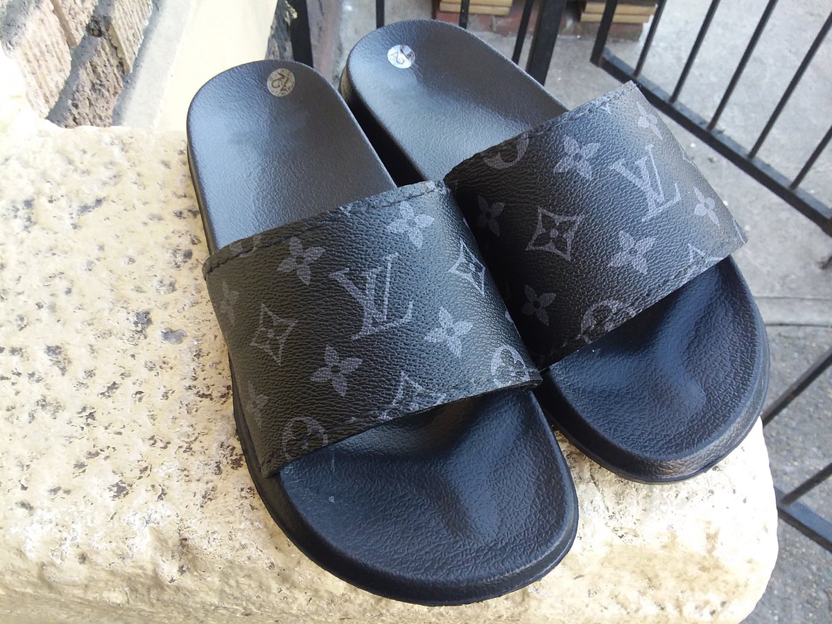 Excited to share the latest addition to my #etsy shop: Upcycled Women Authentic Eclipse LV Louis Vuitton Paris Slides - Sandals - Slippers etsy.me/2FpUL9f #clothing #shoes #women #black #gray #graduation #valentinesday #louisvuittonslides #lvslides