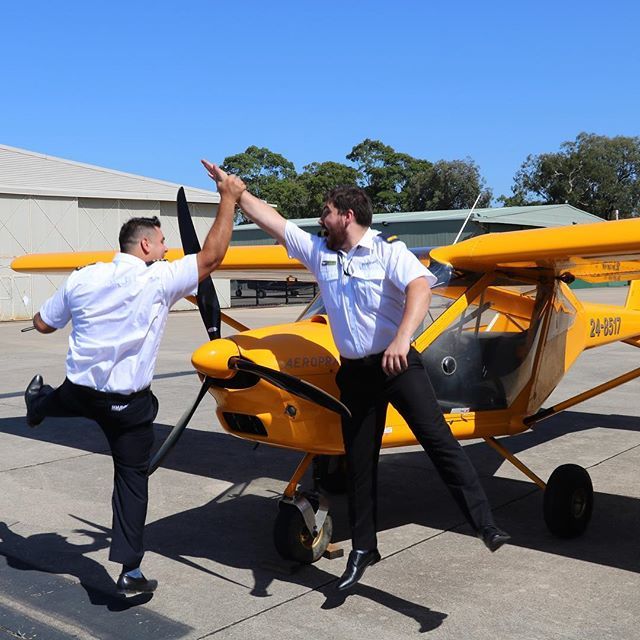 SoarAviationAu's tweet photo. Nothing beats that solo feeling!
Soar Senior Flight Instructor Anthony and Student Steve celebrating a second solo check!
✋
#soaraviation #daretosoar #boxhillinstitute #pilot #instapilot #aviation #avgeek #plant #fly #flightschool #melbourne #instaav… https://t.co/DTRaOgTnow https://t.co/u7DikgLKsW