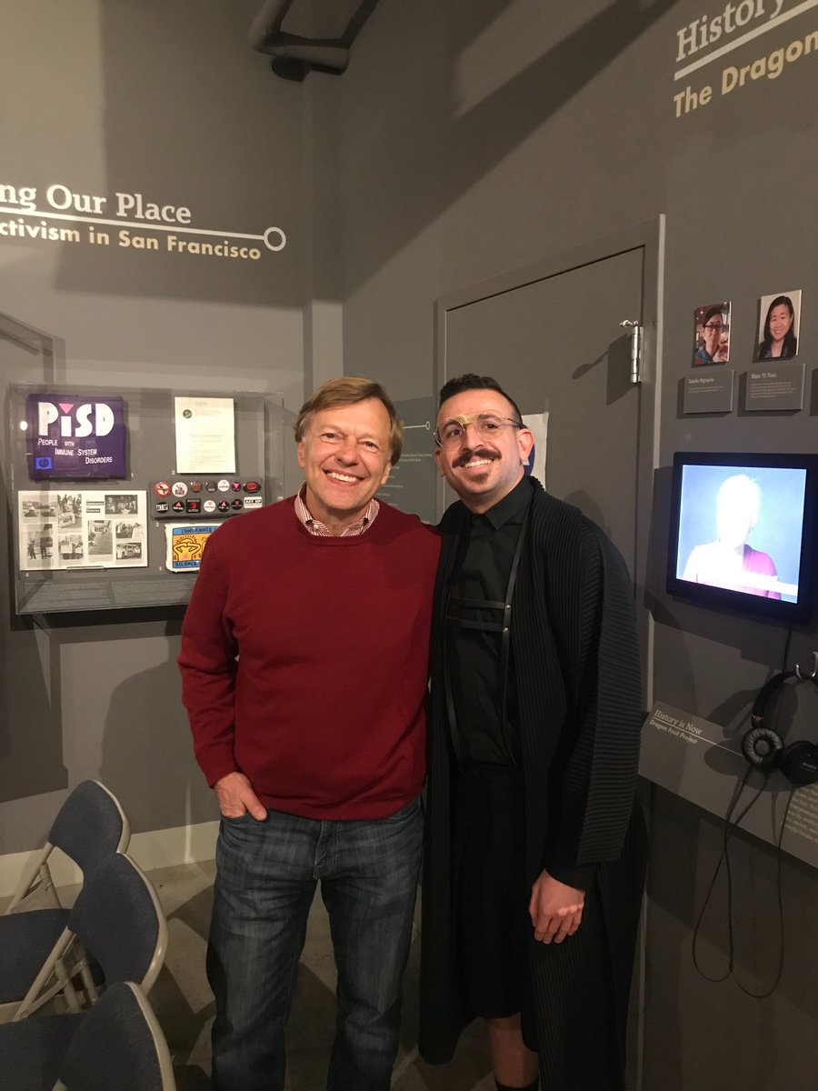 Energetic, fun and thought-provoking talk by @NewMutantRamz @EnglishUW to full house at GLBT History Museum in SF on Tales of the City. Sponsored by @WisAlumni @BayAreaBadgers it was a pleasure and delight to have author @ArmisteadMaupin in attendance!