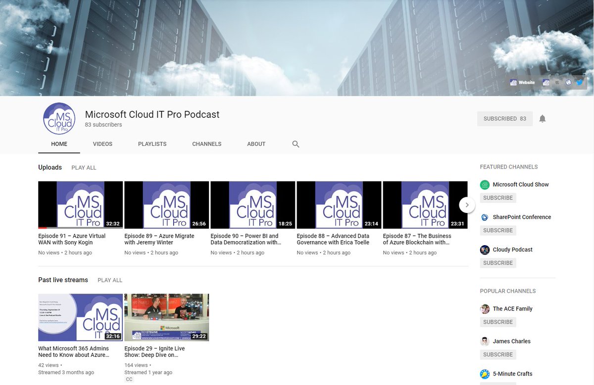 Did you know we have a YouTube channel? It's not just where we publish our live streams, but we also put episodes up there if a podcatcher isn't your thing.

If you could help us get to 100 subscribers we can snag a custom URL! youtube.com/channel/UCTce_…