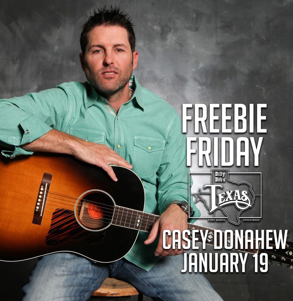 BillyBobsTexas's tweet photo. It's #FREEBIEFRIDAY! RT for your chance to win a pair of tickets to see @CaseyDBand on Saturday, January 19! Get your tickets now at https://t.co/rmEvGkZhfD! https://t.co/l1kEDzCQ1V
