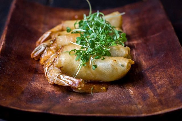 The crispiest, creamiest, shrimpiest lumpia you ever did see. #TGIF - thank god it's #fried 
Come get yours, tomorrow night, tix in bio link. bit.ly/2M3bUXq