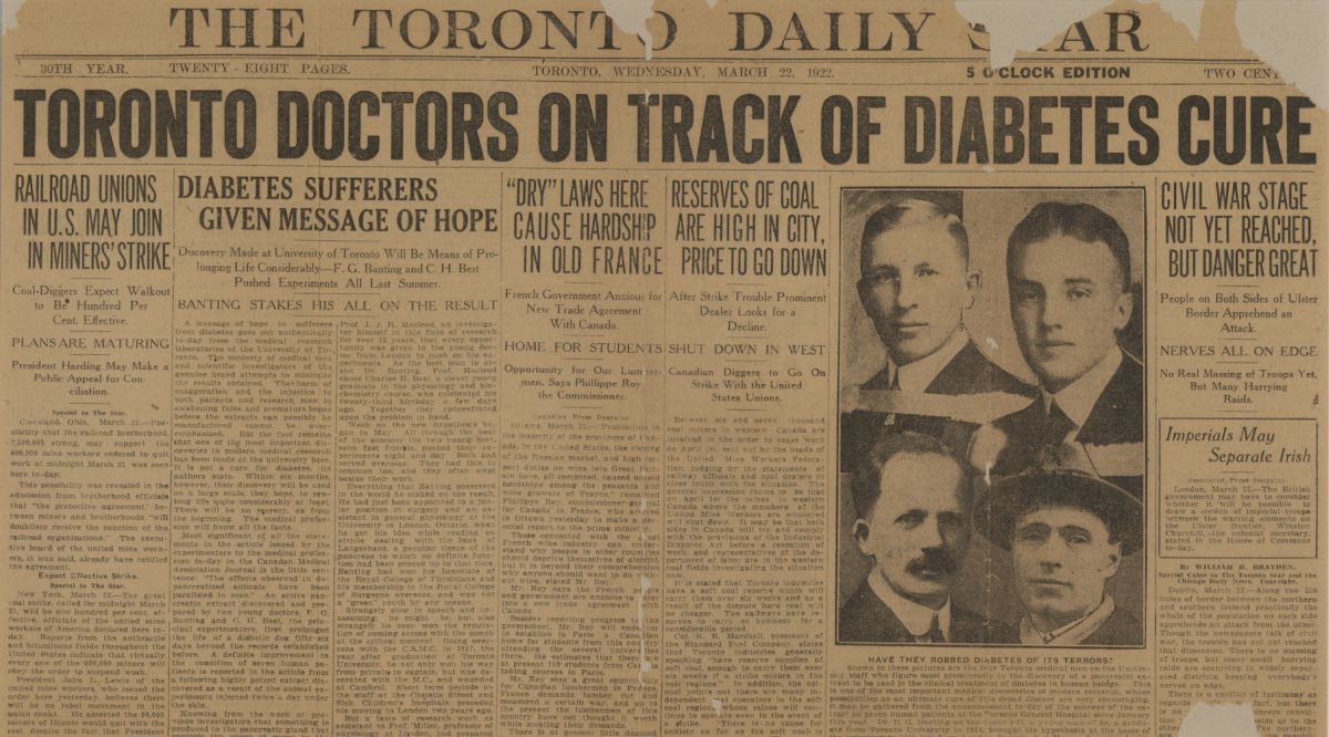 Diabetescouk's tweet photo. This day 97 yrs ago the 1st #Insulin injection, a pancreatic extract prepared by Dr. Frederick Banting &amp; medical student Charles Best, was given to 14yr old Leonard Thompson. It was not a cure but a monumental breakthrough in #Treatment for what had been an untreatable disease.💙 https://t.co/n1WQQEz6Zy