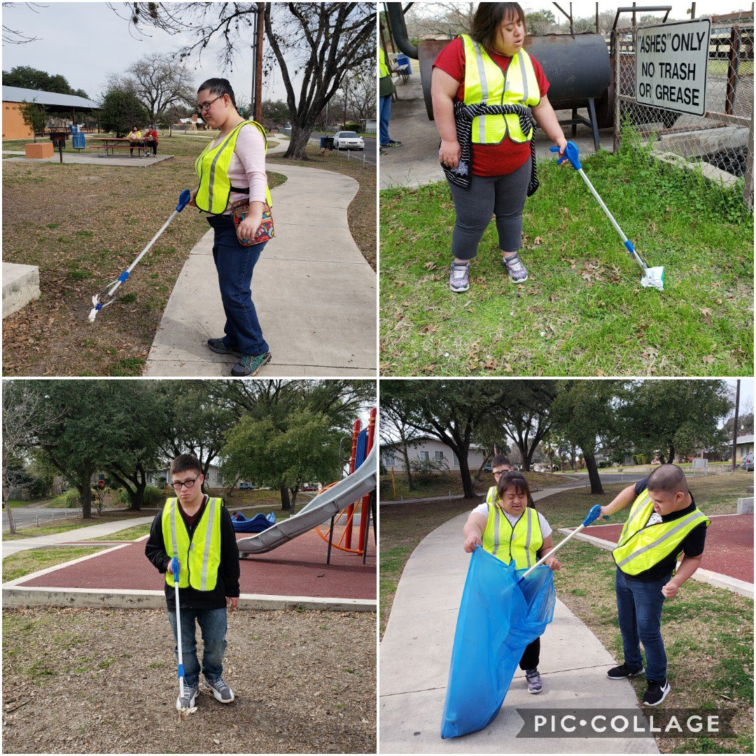 LauraTeachSpEd's tweet photo. 1st week back ThisIsPhase2Hinton @NISDReddix is ready to get back  to volunteering  @SAParksandRec #DellviewPark @COSAGOV @NISDSpecialEd #ThisIsNorthside #ThisisReddix #GoPublic #RootEdSA https://t.co/QRiH2tZlov