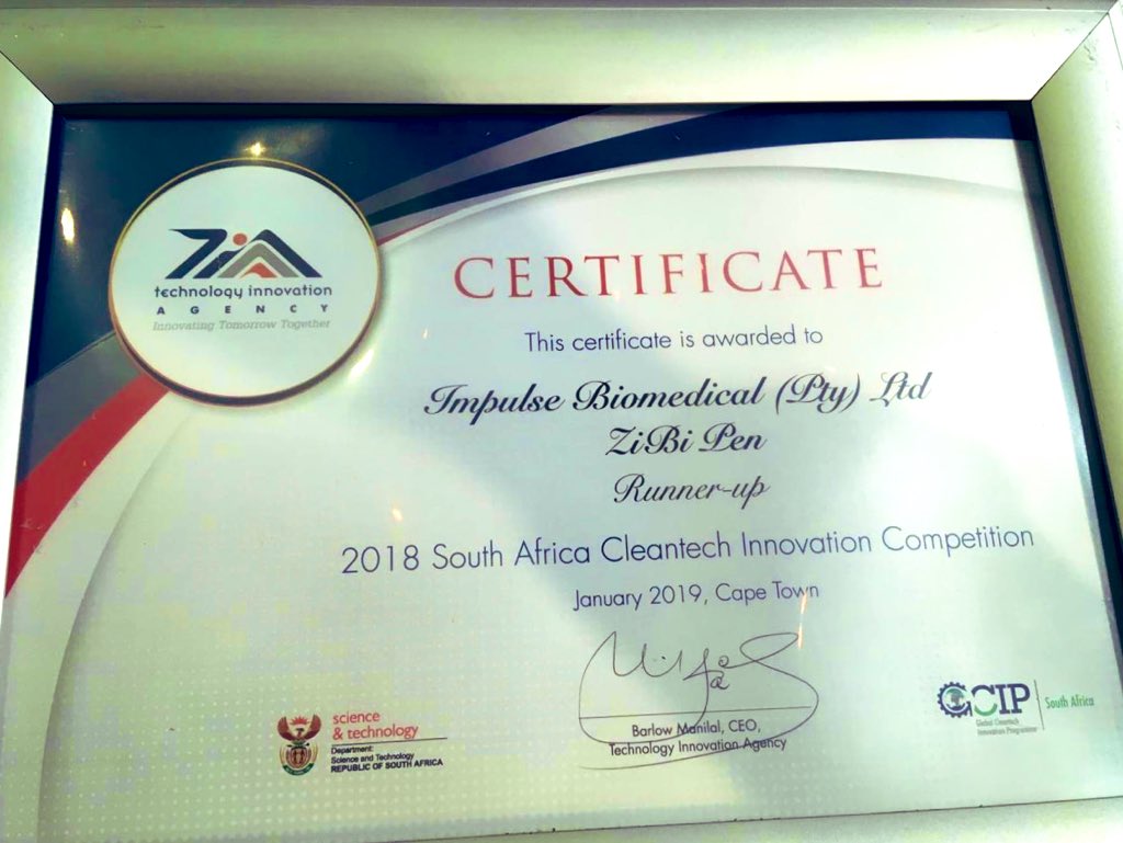 UCTMedTech's tweet photo. Our medical device startup @Impulse_Biomed is the winner of @tiaorgza 2018 SA Cleantech innovation competition. Our technologies EasySqueezy and Zibipen won both the grand prize and was also the runner up! @FabAcademic @UCT_Research @UCT_news @UCT_RCI @uctbme @UCTHealthSci 👏👏👏 https://t.co/5vEK6fnjmi