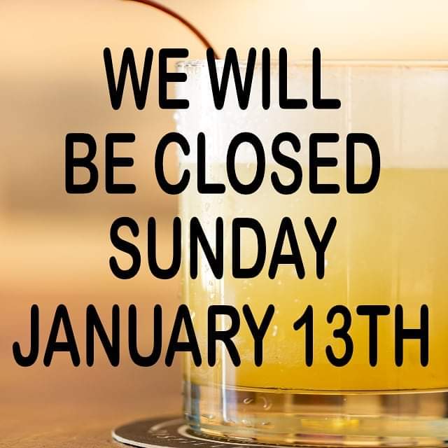 The distillery will be closed Sunday January 13th, we will have regular hours tonight and tomorrow. Stop in for a cocktail and get a bottle to go #redlands