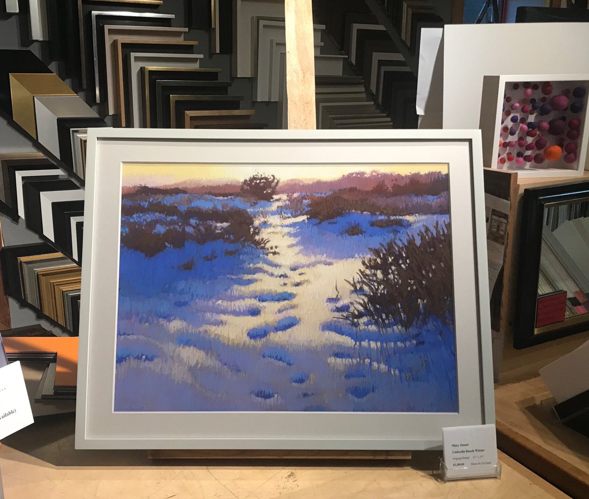 vjsstudio1023's tweet photo. #UmbrellaBeach Winter
original pastel by one of our favorite local #Montaukartists, #Mary Daunt.
@jonahframeworks neutral grey frame that complements feeling of crunching through the path directly to the ocean
#montauk #MaryDaunt #vjsstudio #designinspiration https://t.co/uzyMfC4vb8