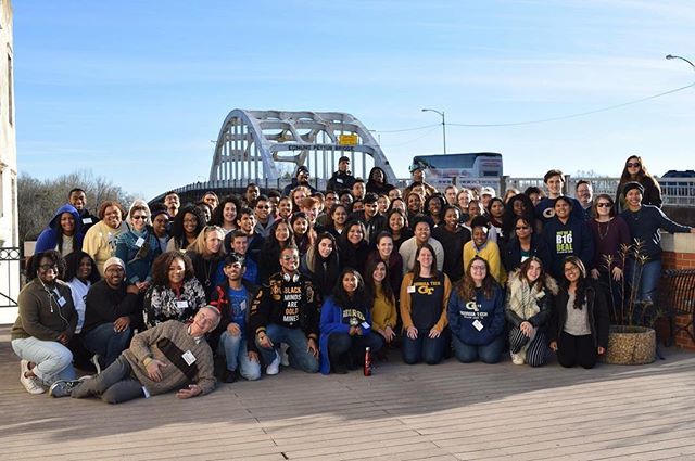 We were so thrilled to welcome the Georgia Tech Institute Diversity into Selma this afternoon! We don’t blame them for wanting to stop by and walk across the Edmund Pettus Bridge. Safe travels!