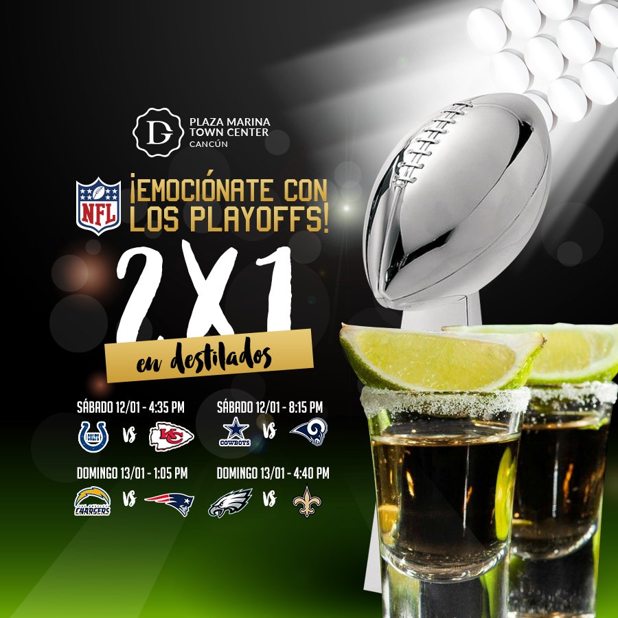 ¡Ya está todo listo para que vengas a disfrutar de los #playoffs! #nfl #destilados