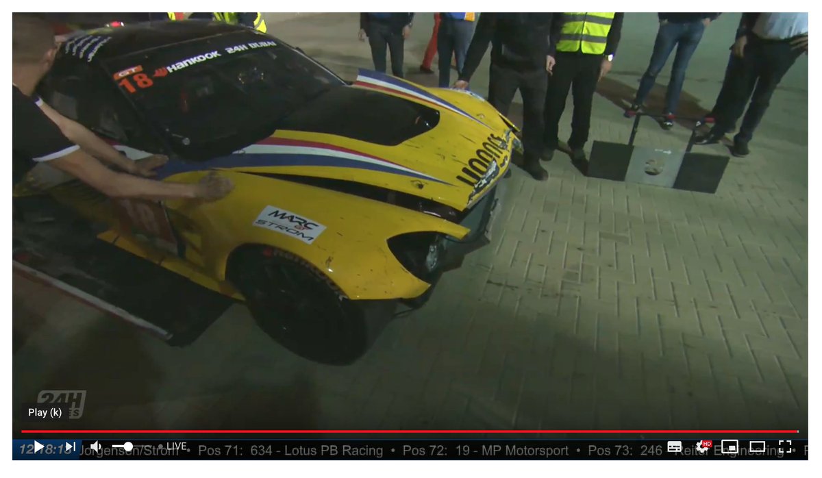 24HSERIES's tweet photo. #24HSERIES | A dramatic way for the @V8Racingbv Corvette C6 (18) to end its endurance racing career. Back to green https://t.co/p9m0aN0nXD