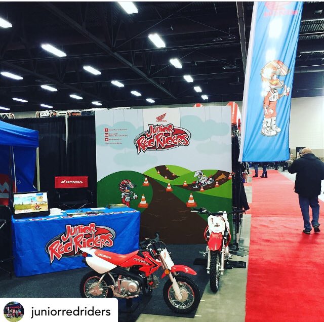 BUMPMX's tweet photo. Try out riding and get taught basics by 1 of the fastest offroad rider in Canada we host a couple a year, sign up!
@withrepost • @juniorredriders We are all set up at the Edmonton bike show!
Come down and sign up today for only $155.00 #juniorredriders #honda #albertarides https://t.co/7CJ4Bn41pV