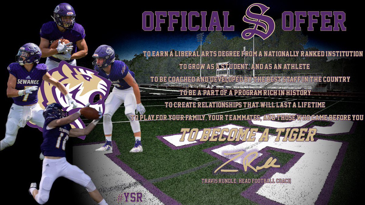 EliOwnby36's tweet photo. Blessed to receive an offer from The University of the South! #YSR https://t.co/pPaYqz41BU