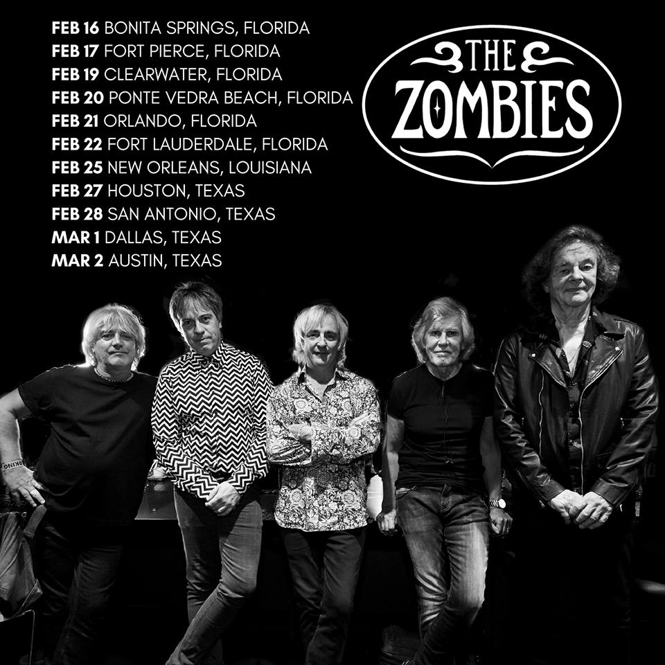 .@lizbrasher will be supporting us on our upcoming US tour (minus San Antonio)!
Bonita Springs, Houston, and Dallas are almost sold out.
Rod Argent & Colin Blunstone meet & greet available for Clearwater, Ponte Vedra Beach, and Orlando.
Tickets: http://thezombiesmusic.com/tour-dates