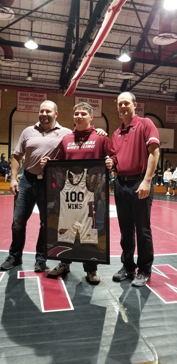 PLHSathletics's tweet image. Big shout out to Frankie Negrini who joined the 100 win club at PLHS. 10th wrestler to reach this achievement! Cardinal proud of you Frankie!