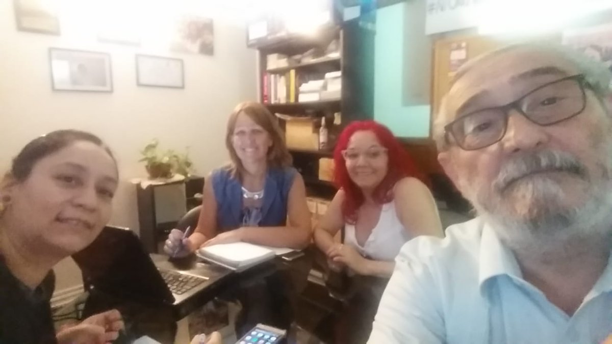 PatriMonicPerez's tweet photo. Enero de verano en BAires,hermosa reunión de trabajo en sede de #ILAPyC  con nuestra Socióloga brillante @ire_roja la mejor comunicadora y experta en redes @MariaNoelCruz  y nuestro generador de ideas permanentes Daniel Barberis. trabajamos mucho por la #culturadepaz https://t.co/5xV2GkL2SL