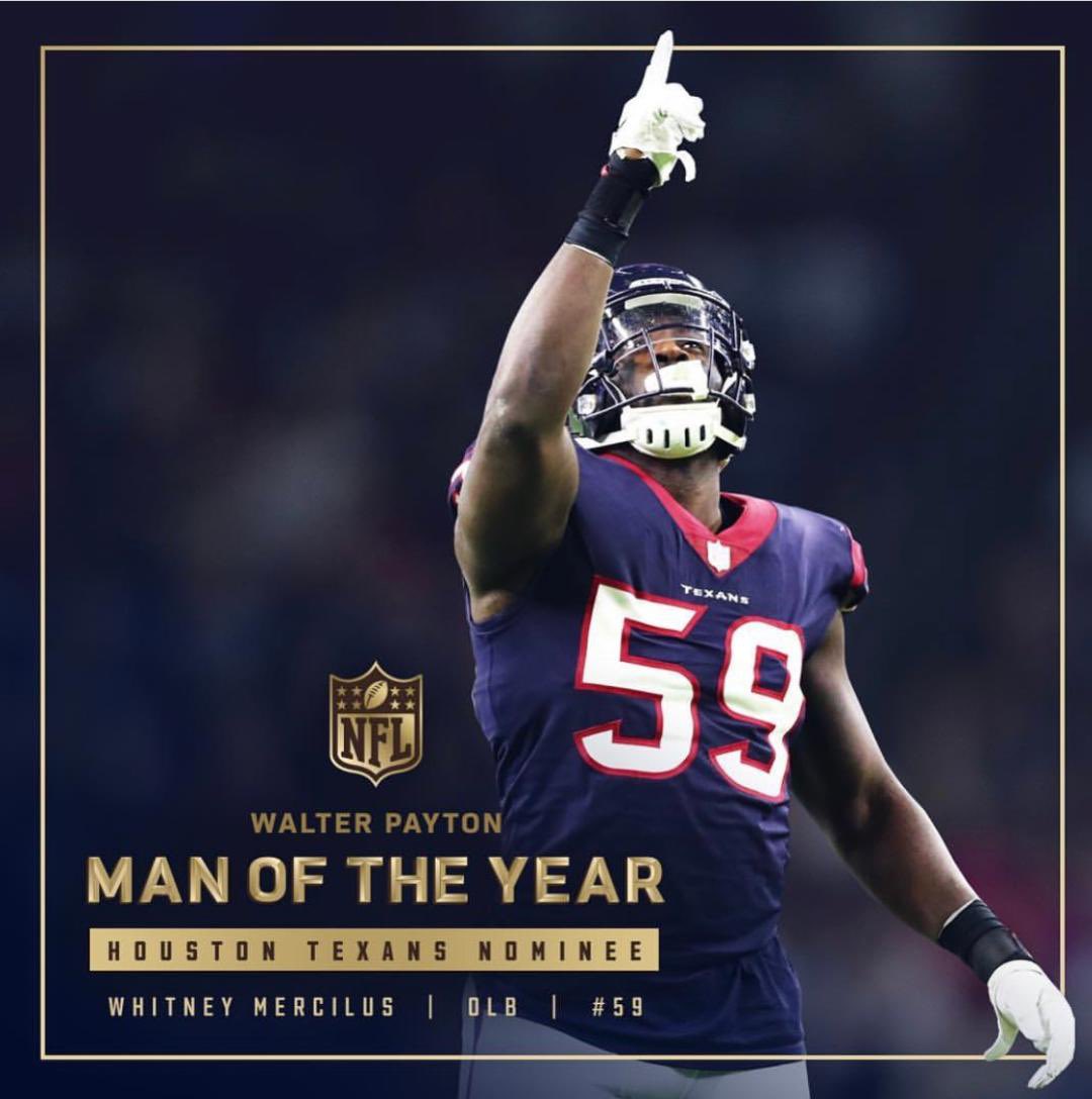 Join Lawson Middle School as we support Houston #Texans⁠ ⁠ Whitney Mercilus for the NFL’s Walter Payton Man of the Year award for his work on and off the field. *Please RETWEET* #WPMOYChallengeMercilus #WithMerci #WPMOY⁠  #WPMOYChallenge⁠ ⁠+Mercilus