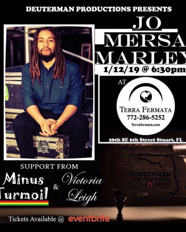stephenmarley's tweet photo. Get ready Stuart, Florida! @JoMersaMarley will be coming to you tomorrow night! Who’s going? #generationtogeneration 

Get tickets: https://t.co/HbGbyuBE5T https://t.co/2NCyqAlPRr