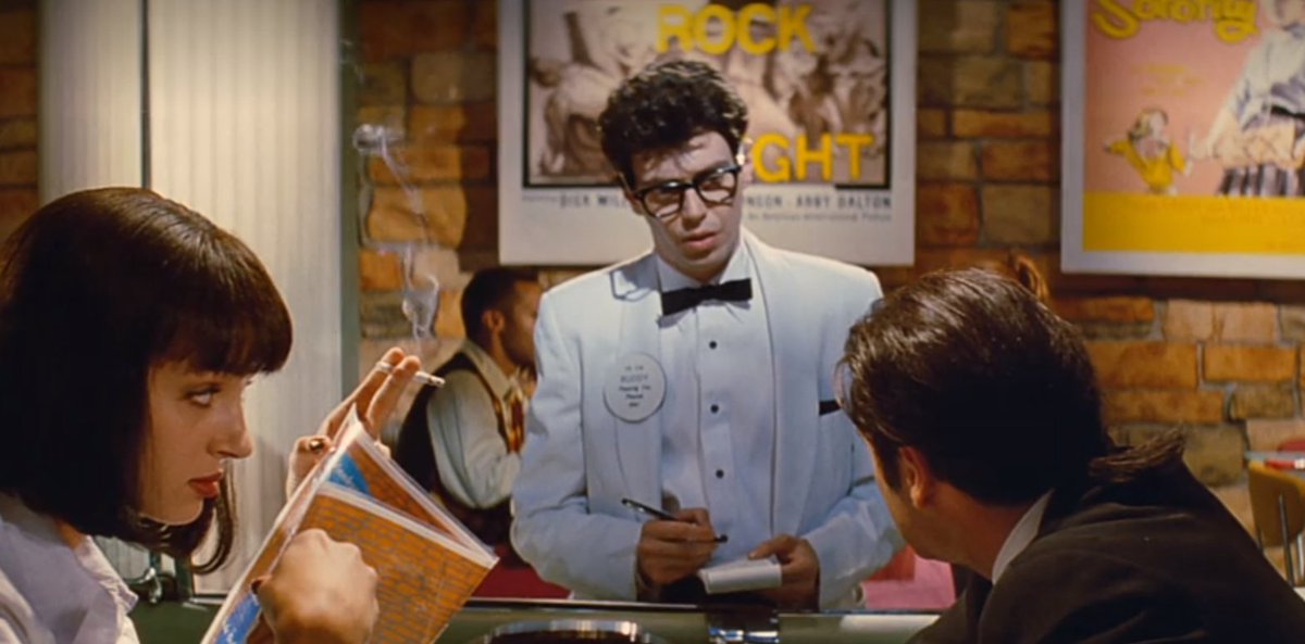 Bob Servability on Twitter: "It took 25 years and just as many re-watchings of Pulp Fiction to realize that the Buddy Holly waiter was played by Steve Buscemi.… https://t.co/AFPxV8KqMm"