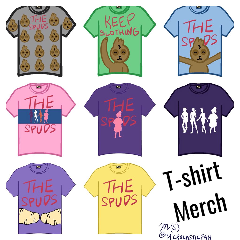 microlasticfan's tweet photo. Here’s their merch! You can buy ‘em at their concerts and they come in different colors! #TheSpuds https://t.co/2GjEg7MiXm