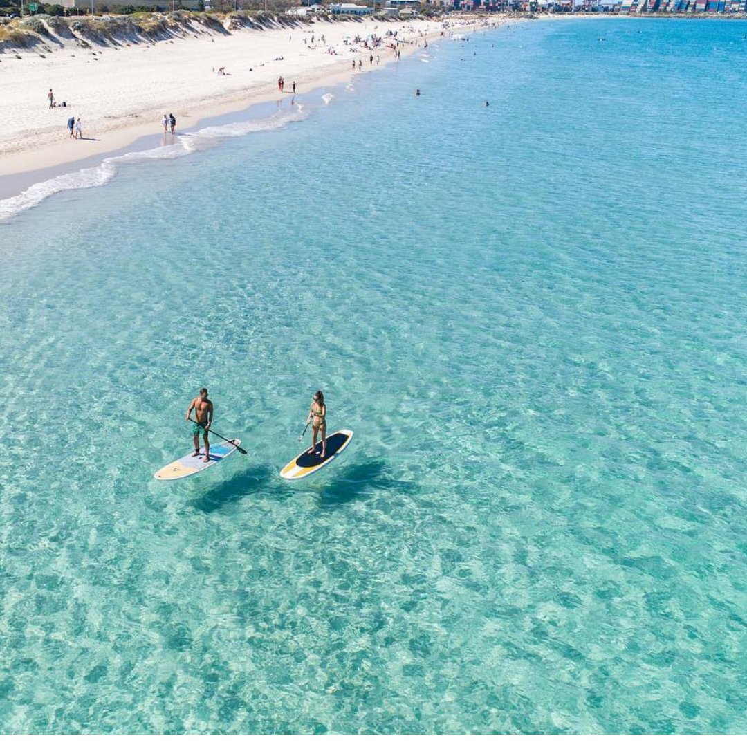 🤯 @westaustralia’s water is so clear that we weren’t quite sure if these guys were #paddleboarding or levitating!
(via IG/sixtysummers at #Fremantle’s #PortBeach) #seeaustralia #justanotherdayinwa