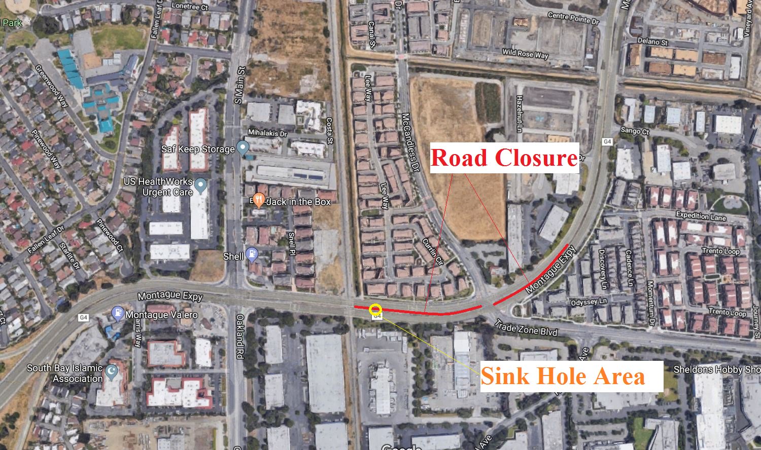 Santa Clara County on Twitter "MONTAGUE EXPRESSWAY Lane Closures 2