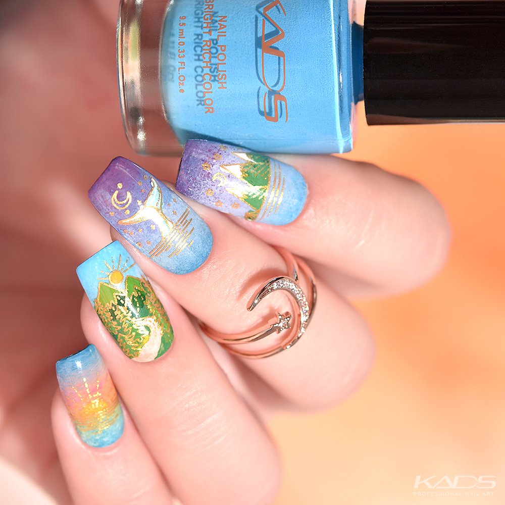 Kadsnailart's tweet photo. Nail design using KADS stamping plate Fashion 025 from AliExpress store(link in bio). #nails #kads #kadsnailart #nailart #nailfashion #nailwork #naildesigns #nailplates #nailpolish #nailartaddict #skynails #naturenails #bluenails #oceannails #mountainnails #nailshop #aliexpress https://t.co/Rruhr7eTBD