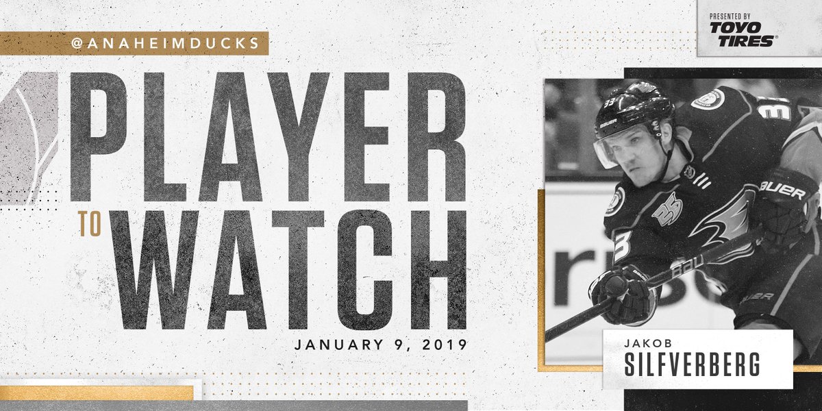 #OohAhhSilfverberg!  Tonight, @jsilfverberg33 is our @ToyoTires Player to Watch.  #LetsGoDucks https://t.co/1dWVPG38dL