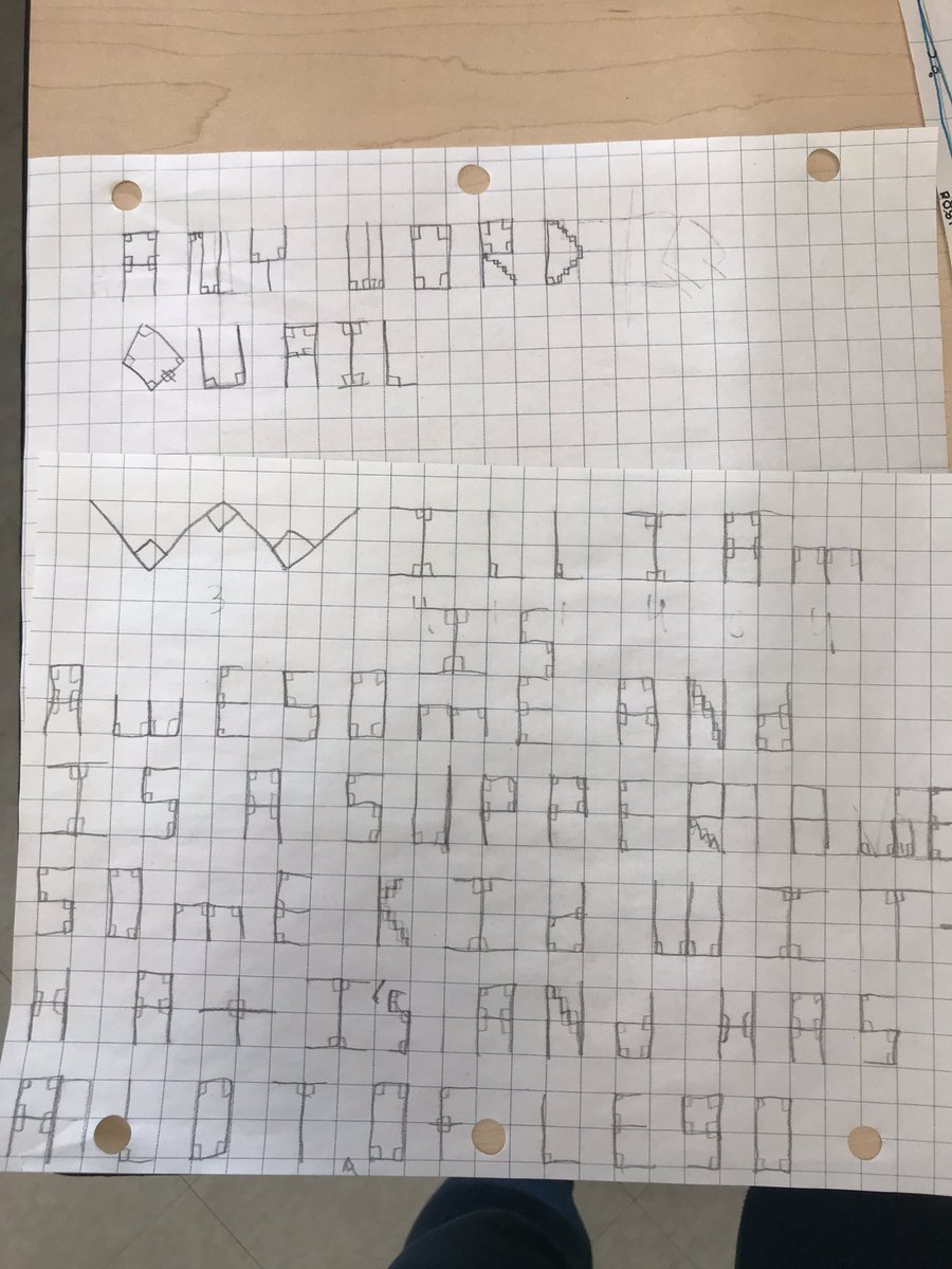 MsAyala_tdsb's tweet photo. Day 5 of Inspirational Math Week: Our 🧠’s Think about Math Visually Today’s activity helped Ss see that mathematics is open and #creative and there is lots of ways of seeing ideas. Ss had to find angles in their names and find words with right angles. @FairbankPS #visualpathways https://t.co/YAS5sJmXVX