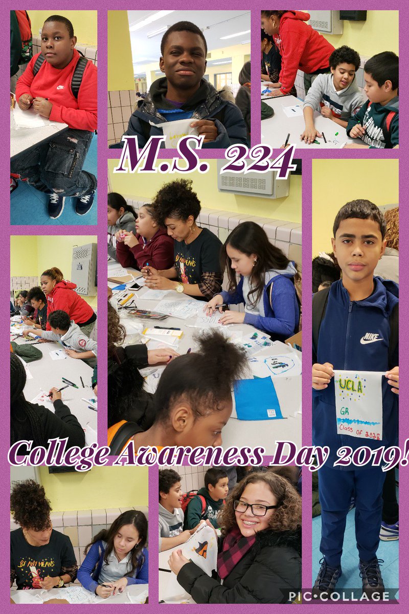 MS224TheBronx's tweet photo. College Awareness Day celebrated at M.S.224 with our students &amp; guidance counselors https://t.co/KVjKJFRStC