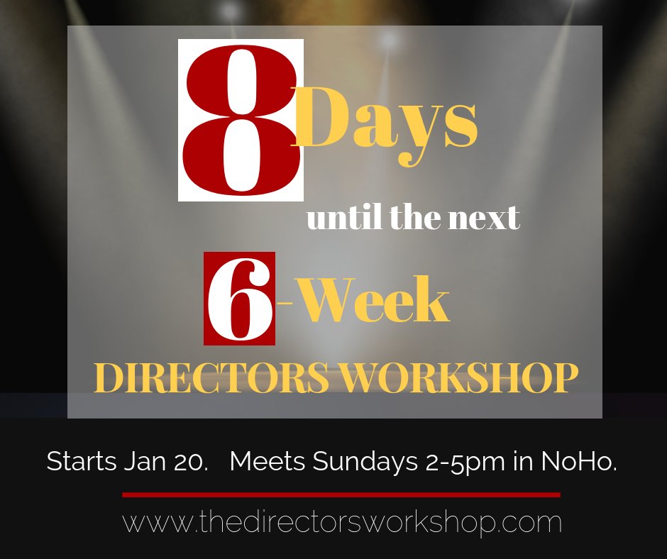 BaileyDirects's tweet image. Get ready to work! #writerdirectors #filmdirectors #theatredirectors #editors #actors #directors
A few spots still available. thedirectorsworkshop.com
#directinggoals #directingtools #directingclass #directingactors #directingworkshop #thedirectorsworkshop