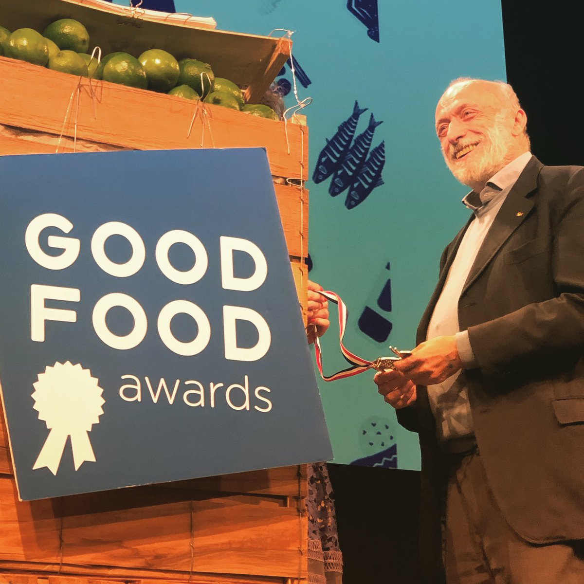 The first Ever Honorary Good Food Award goes to the “Pope of the Good Food Church” himself, Carlo Petrini #GoodCleanFair
