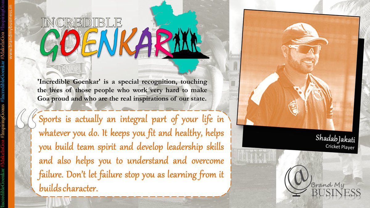 incgoenkar's tweet photo. Brand My Business recognizes Shadab Jakati as an 'Incredible Goenkar'.
https://t.co/Z3pSZQHgnI
#IncredibleGoenkar #MakeInGoa #InspiringGoans #MakeInIndia #Goa #Goans #Inspiration #Quotes #QOTD #GoanBrand #BrandMyBusiness #Goenkar #Indian #Famous #Success #LifeQuotes https://t.co/VNPUtLeJ7C