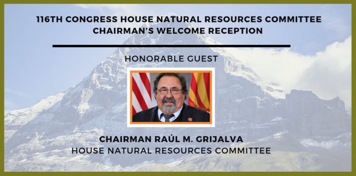 CityProjectCA's tweet photo. House Natural Resources Committee Chairman Raul Grijalva Reception GreenLatinos &amp; Allies Jan 15 DC 5-7 pm https://t.co/8hPXJqEOwY https://t.co/x5eEWYklbt