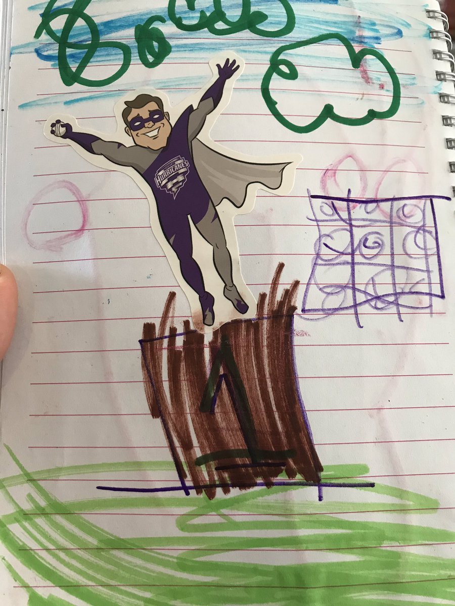nikkitahil's tweet photo. @HurricanesBBL captain hurricane is a huge hit with the kids as always. I am sharing some drawings from a young little fan. https://t.co/r9PjC1RZXo