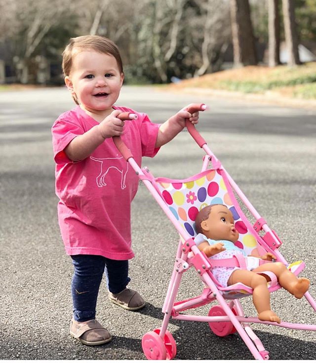 HoneyBeeTees's tweet image. We love this little girl strollin’ 💗👶💗🐶 Thank you aymorrison! #honeybeetees #birddog