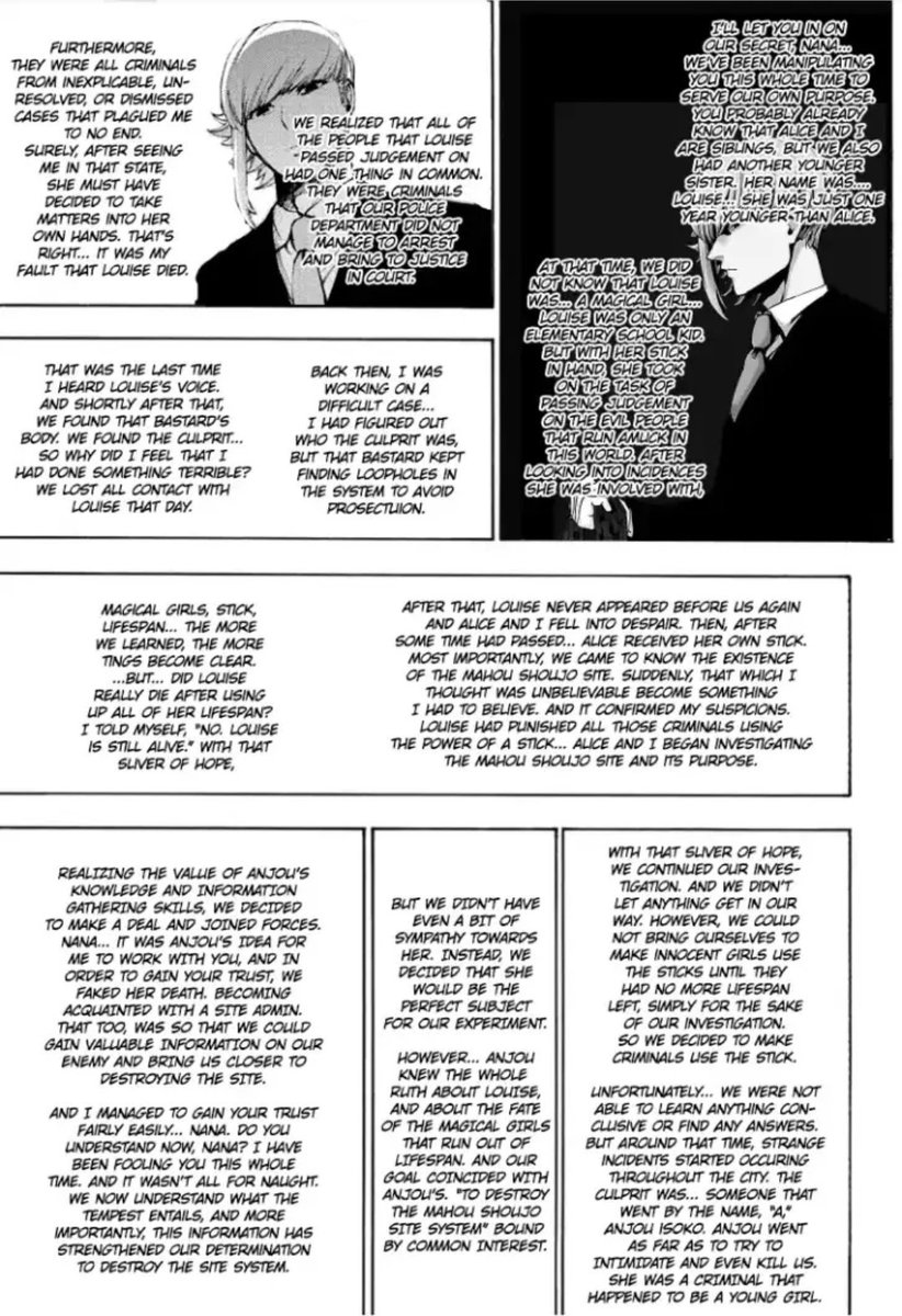 Mahou Shoujo Site in chapter 109 references Togashi's infamous novel page in Hunter x Hunter chapter 388.