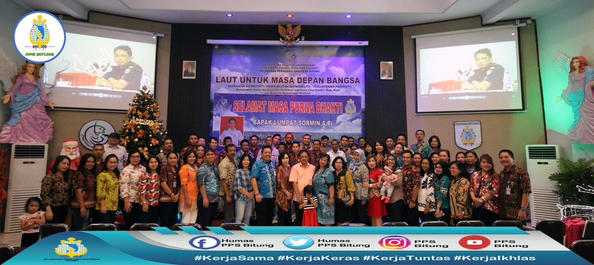 Humas_PpsBitung's tweet photo. Acara Perpisahan Purna Tugas 
Bapak Lumpat Sormin A.Pi Kepala Bidang Operasional Pelabuhan dan Kesyahbandaran PPS BITUNG 
yang dilaksanakan di Aula pertemuan PPS Bitung, Jumat 11 Januari 2019. @djpt_kkp @mzulficar @batubara_henry @DKPD_SULUT @InformasiPP @HumasPpDagho https://t.co/xsX3mvb8NI