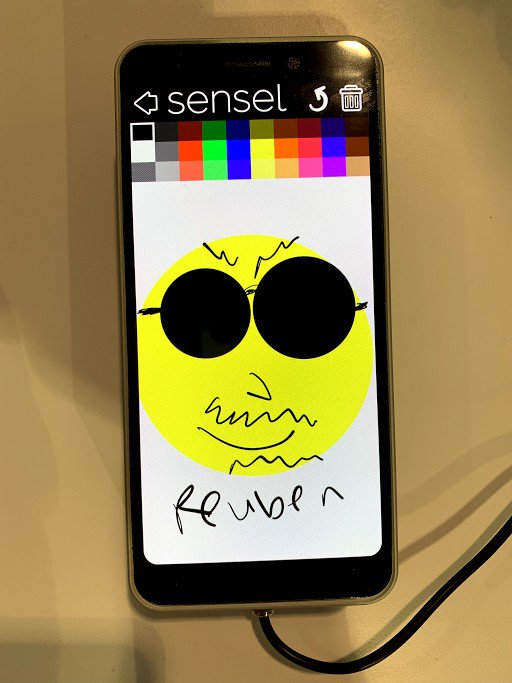 senselinc's tweet photo. Brush art on a #touchscreen #touchsurface - no special stylus needed! Thanks to everyone who stopped by to check it out at #CES #CES2019 https://t.co/G1uWAYde5o