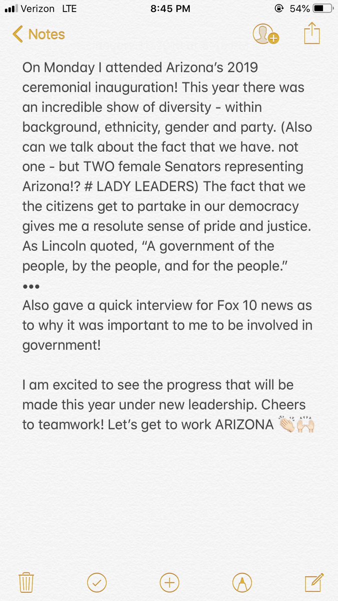 MissNorthPhxAZ's tweet image. Monday was Arizona’s 2019 Inaugurial ceremony! Check out my note to see my thoughts on the event ☺️ #AmAZingAZ