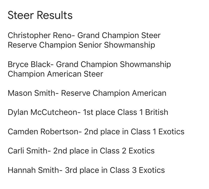 ProsperFFA's tweet photo. Prosper FFA ended the week at the Collin County Junior Livestock Show with two Grand Champions at the Steer Show! @prosperCTE  @ProsperHS https://t.co/cAYHoULW8v
