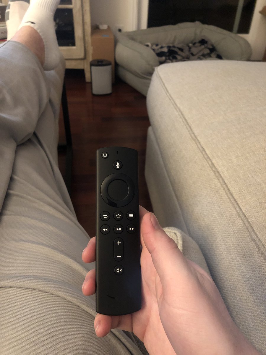 Robilton's tweet image. Blows my mind that in the world of @amazonecho and voice assistants that I still have to type in usernames and passwords using this stupid little scroll wheel remote on my @amazonfiretv