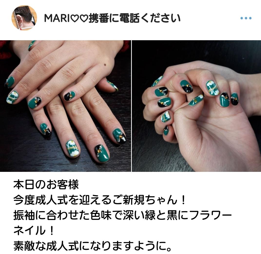 Marimari Nail垢 A Twitter 完全独学 セルフネイリスト 上田市