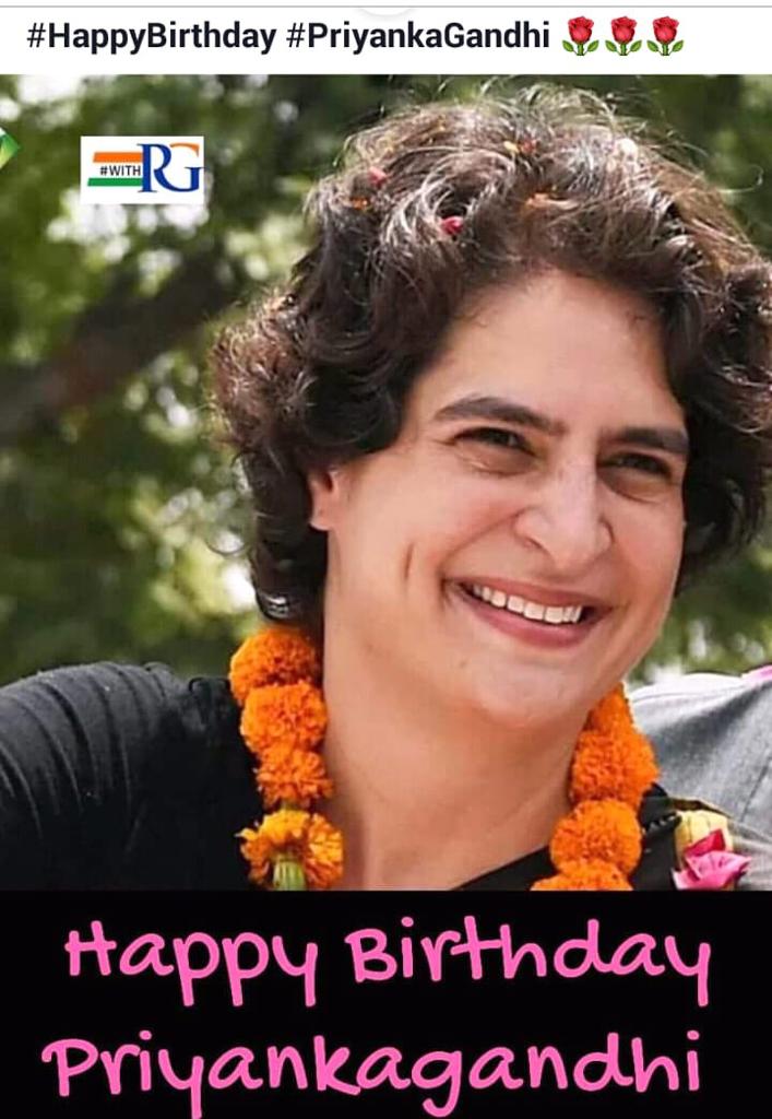 Happy birthday ,to the beautiful Lady , Priyanka Gandhi 