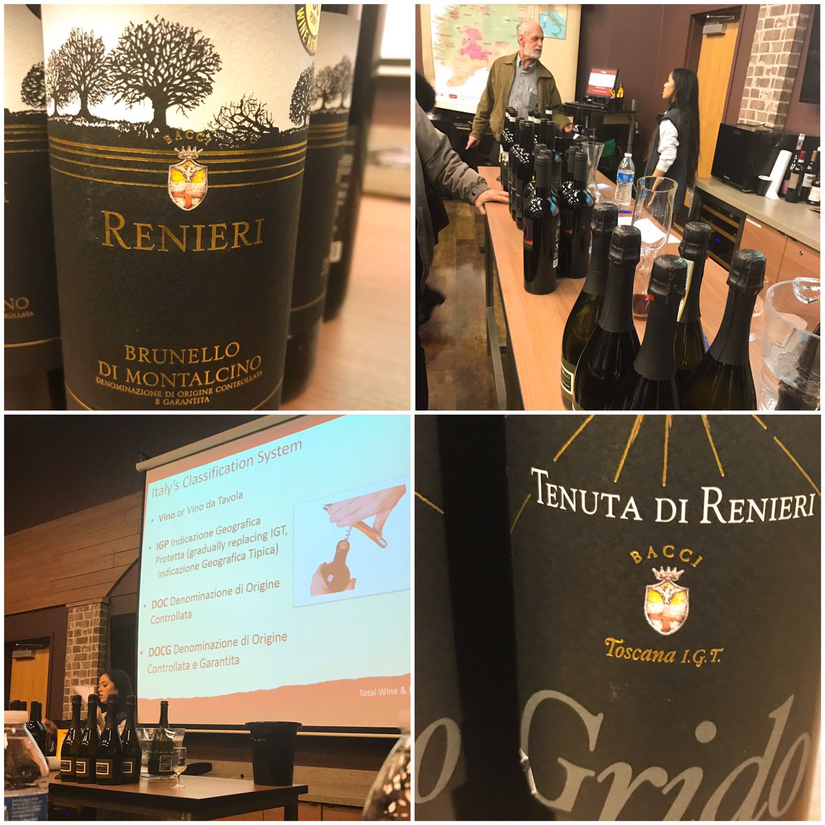 Tonight's #VinoItaliano #wineclass at @TotalWine in #RiverEdgeNJ was favoloso! Bravo Bianca & Carl 🍷🥂👏🏻👏🏻 #tuscanywine #sangiovese #brunello #prosecco
